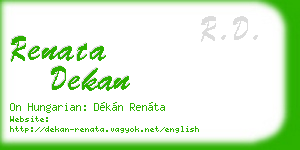 renata dekan business card