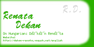 renata dekan business card